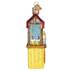 Lemonade Stand Ornament Old World Christmas -Glitter Shop 28145 Lemonade Stand Ornament Side