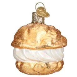 Old World Christmas Blown Glass Cream Puff Ornament -Glitter Shop 32450 4 1024x