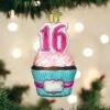 Old World Christmas Blown Glass Sweet Sixteen Cupcake Ornament 2 Old World Christmas Blown Glass Sweet Sixteen Cupcake Ornament -Glitter Shop 32460 1 387x