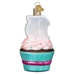 Old World Christmas Blown Glass Sweet Sixteen Cupcake Ornament -Glitter Shop 32460 3 1024x