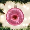Pink Frosted Donut Ornament Old World Christmas -Glitter Shop 32493 Pink Frosted Donut Ornament