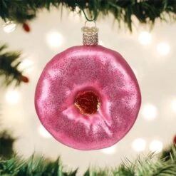 Pink Frosted Donut Ornament Old World Christmas