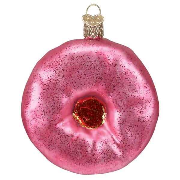 Pink Frosted Donut Ornament Old World Christmas 4 Pink Frosted Donut Ornament Old World Christmas - Image 2