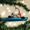 Old World Christmas Blown Glass Santa In Kayak Ornament -Glitter Shop 40316 1 387x