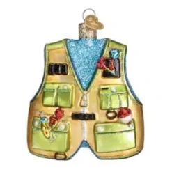 Fishing Vest Ornament Old World Christmas