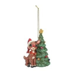 Rudolph With Christmas Tree Ornament Jim Shore