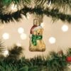 Mini Teddy Bear Ornament Old World Christmas -Glitter Shop 85260 Mini Teddy Bear