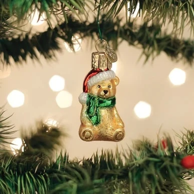 Mini Teddy Bear Ornament Old World Christmas 3 Mini Teddy Bear Ornament Old World Christmas