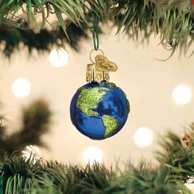 Mini Planet Earth Ornament Old World Christmas 3 Mini Planet Earth Ornament Old World Christmas