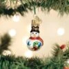 Mini Snowman Ornament Old World Christmas 1 Mini Snowman Ornament Old World Christmas -Glitter Shop 86500 Mini Snowman