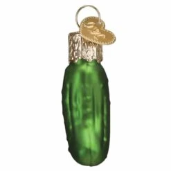 Mini Pickle Ornament Old World Christmas -Glitter Shop 87000 Mini Pickle Front