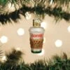 Mini Coffee To Go Ornament Old World Christmas -Glitter Shop 87010 Mini Coffee To Go