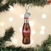 Mini Coca Cola Bottle Ornament Old World Christmas -Glitter Shop 87014 Mini Coca Cola Bottle
