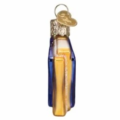 Mini Passport Ornament Old World Christmas -Glitter Shop 87500 Passport Mini Side