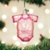 Baby Onesie Ornament Old World Christmas 1 Baby Onesie Ornament Old World Christmas -Glitter Shop Baby Onesie Ornament Old World Christmas