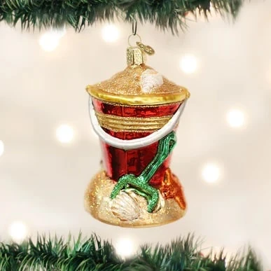 Beach Bucket Ornament Old World Christmas 3 Beach Bucket Ornament Old World Christmas