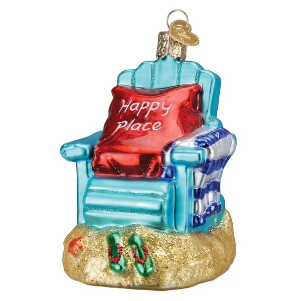 Beach Happy Place Ornament Old World Christmas 3 Beach Happy Place Ornament Old World Christmas