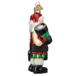 Bodybuilder Santa Ornament Old World Christmas -Glitter Shop Bodybuilder Santa Ornament Old World Christmas Side