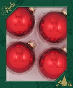 Christmas Red Balls Box Of 4