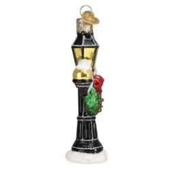 Christmas Lamp Post Ornament Old World Christmas -Glitter Shop Christmas Lamp Post Ornament Old World Christmas Side