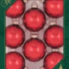 Christmas Red Ball Ornaments Box Of 8