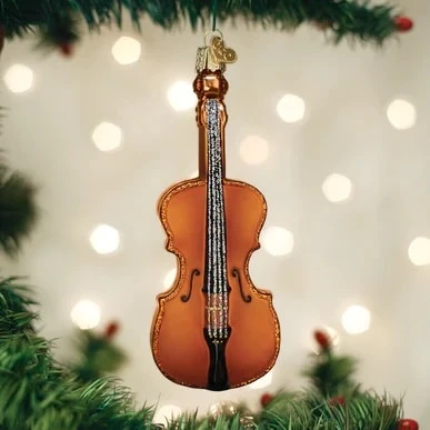 Glittered Cello Ornament Old World Christmas 3 Glittered Cello Ornament Old World Christmas