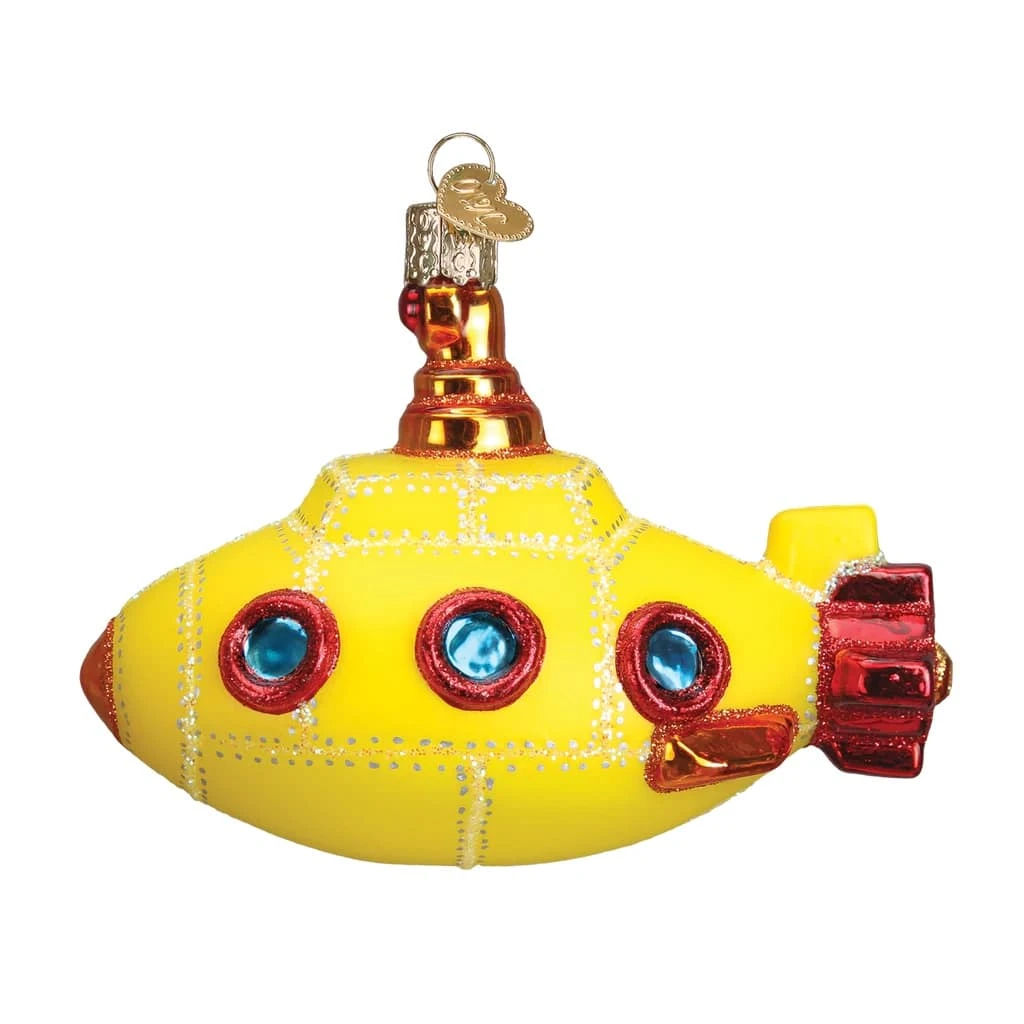 Groovy Submarine Ornament Old World Christmas 4 Groovy Submarine Ornament Old World Christmas - Image 2