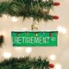 Happy Retirement Ornament Old World Christmas -Glitter Shop Happy Retirement Ornament Old World Christmas