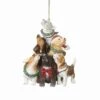 Christmas Carol Howling Dogs Ornament -Glitter Shop Howling Chrismas Dogs