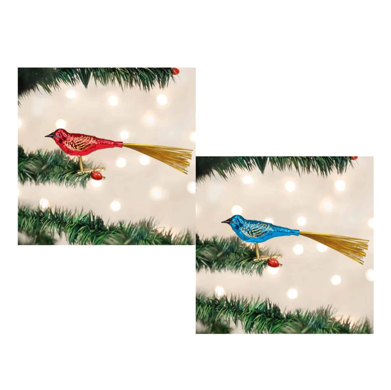 Lovebird Ornaments Old World Christmas 3 Lovebird Ornaments Old World Christmas