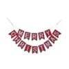 Plaid "Merry Christmas" Pennant Decoration -Glitter Shop MTX59131 RDGW pl