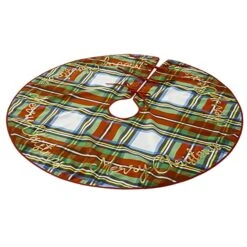 Merry Christmas Plaid Tree Skirt 54"