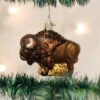Plains Buffalo Ornament Old World Christmas -Glitter Shop Plains Buffalo Ornament Old World Christmas