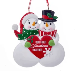 Red Heart "Our 1st Christmas Together" Ornament Personalized
