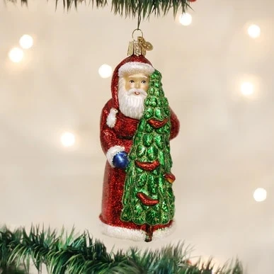Santa With Calling Birds Ornament Old World Christmas 3 Santa With Calling Birds Ornament Old World Christmas
