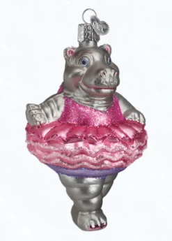 Old World Christmas Twinkle Toes Hippo Ornament