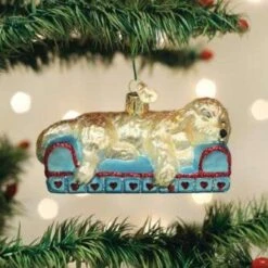 Sleepy Doodle Dog Ornament Old World Christmas