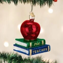 Teacher's Apple Ornament Old World Christmas