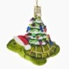 Turtle With Christmas Tree Ornament -Glitter Shop Turtle With Christmas Tree Ornament