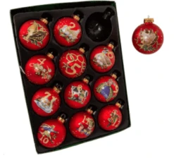 Twelve Days Of Christmas Ball Ornaments