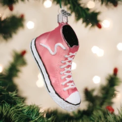 Old World Christmas Blown Pink High-top Sneaker Ornament