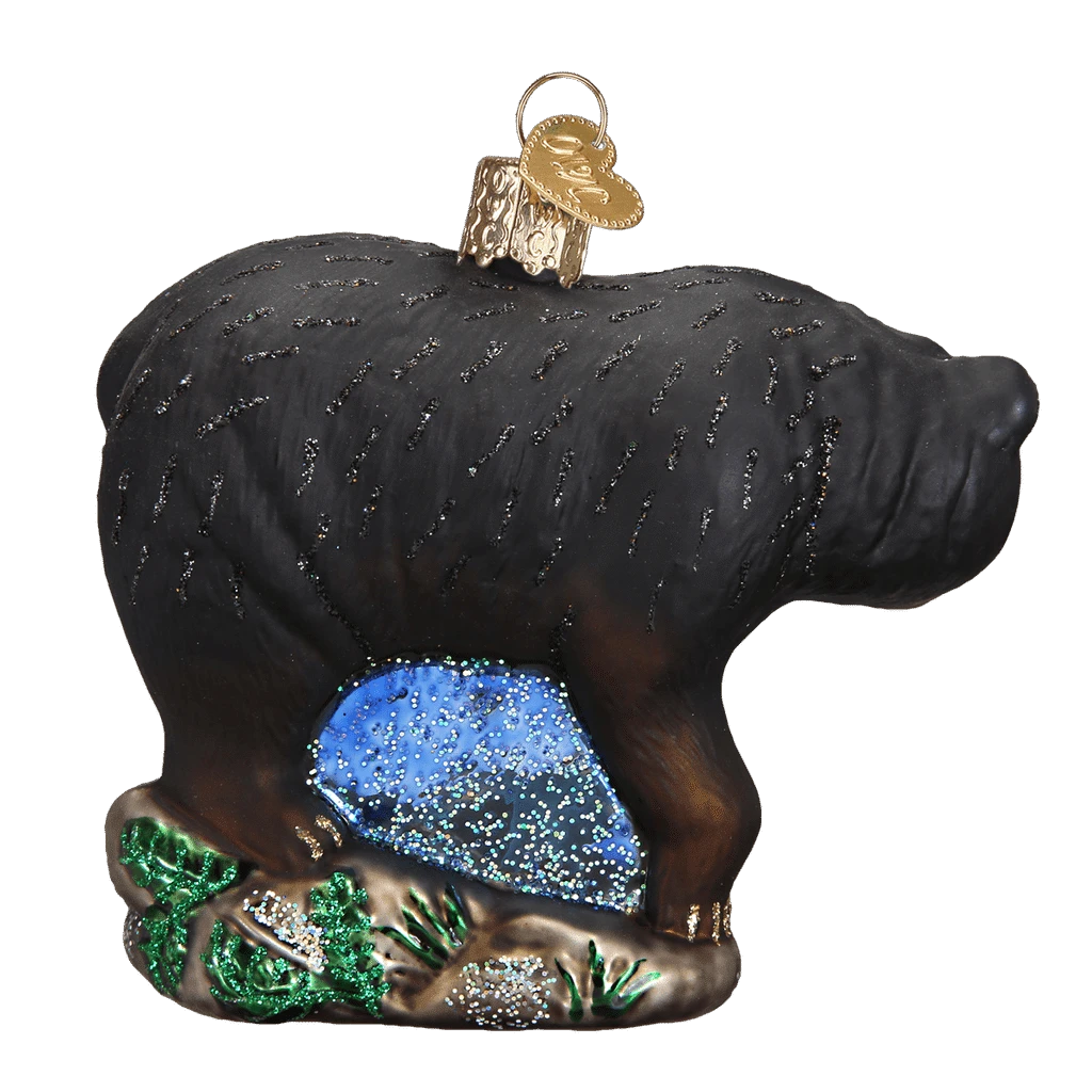 Black Bear Ornament Old World Christmas 4 Black Bear Ornament Old World Christmas - Image 2