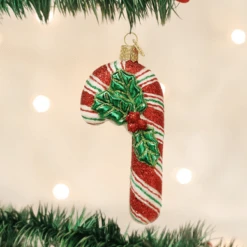 Glistening Candy Cane Ornament Old World Christmas