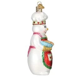Old World Christmas Blown Glass Snow Woman Chef Ornament -Glitter Shop image 113