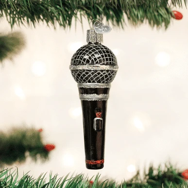 Microphone Ornament Old World Christmas 3 Microphone Ornament Old World Christmas