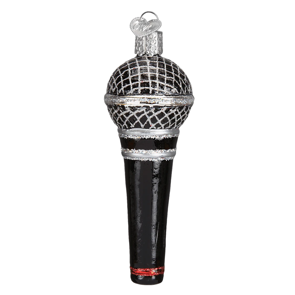 Microphone Ornament Old World Christmas 4 Microphone Ornament Old World Christmas - Image 2