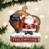 Santa With Bison Ornament Old World Christmas 1 Santa With Bison Ornament Old World Christmas -Glitter Shop image 122 2
