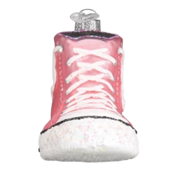 Old World Christmas Blown Pink High-top Sneaker Ornament -Glitter Shop image 13 1