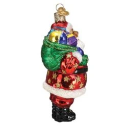 Jolly African American Santa Ornament Old World Christmas -Glitter Shop image 130 2