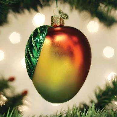 Old World Christmas Blown Glass Mango Ornament 3 Old World Christmas Blown Glass Mango Ornament